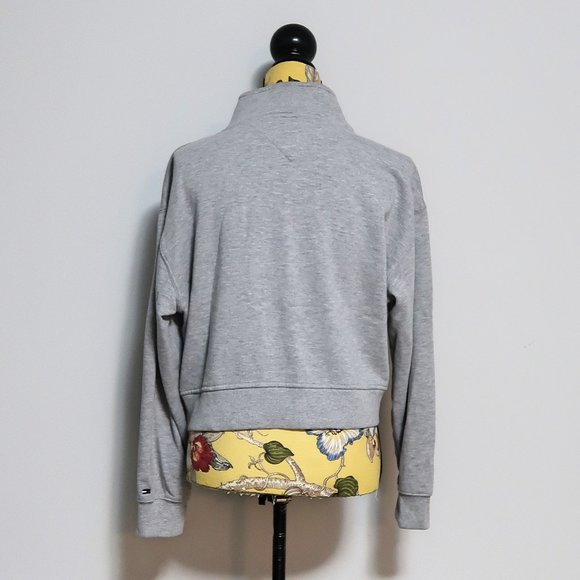Tommy Jeans Half-Zip Logo Cropped Pullover Large - Picture 4 of 10